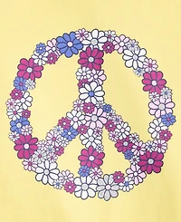 Epic Threads Girls' 5-16 Floral Peace Sign Tee, Macy's Exclusive