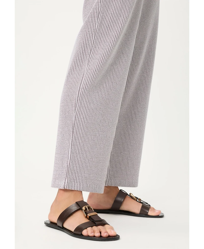 Olsen Women's Anna Fit Wide Leg Seersucker Pant