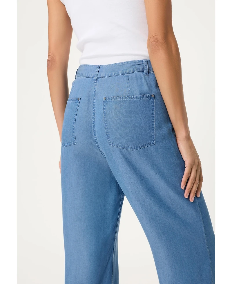 Olsen Women's Relaxed Wide Leg Pant
