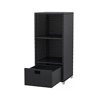 Aoxun Woven Dresser with Drawers, Modern Metal Frame for Living Room or Entryway