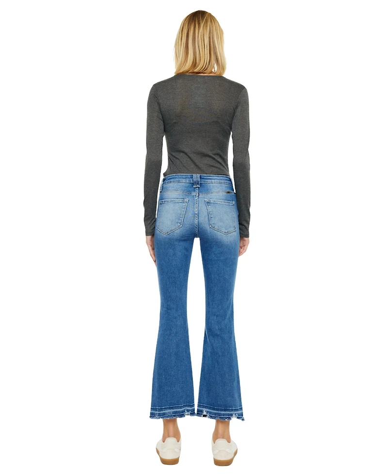 KanCan Essential Women's Volumina High Rise Crop Bootcut Jeans