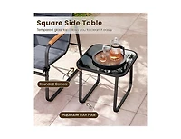 Boyel Living 3 Pieces Patio Bistro Set Outdoor Fabric Conversation Set