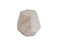 sumyeg Lightweight Concrete Hexagonal Side Table for Indoor and Outdoor Use