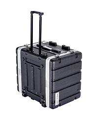Deejay Led Fly Drive 8U Space Abs Molded Case for 19inch Amplifier, Equalizer and Dj Effects with Pull Out Handle and Wheels