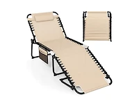 Boyel Living 4 Position Folding Lounge Chaise with Adjustable Backrest and Footrest