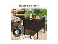 Boyel Living 3 Pieces Patio Pe Wicker Furniture Set with Cushions for Porch and Balcony