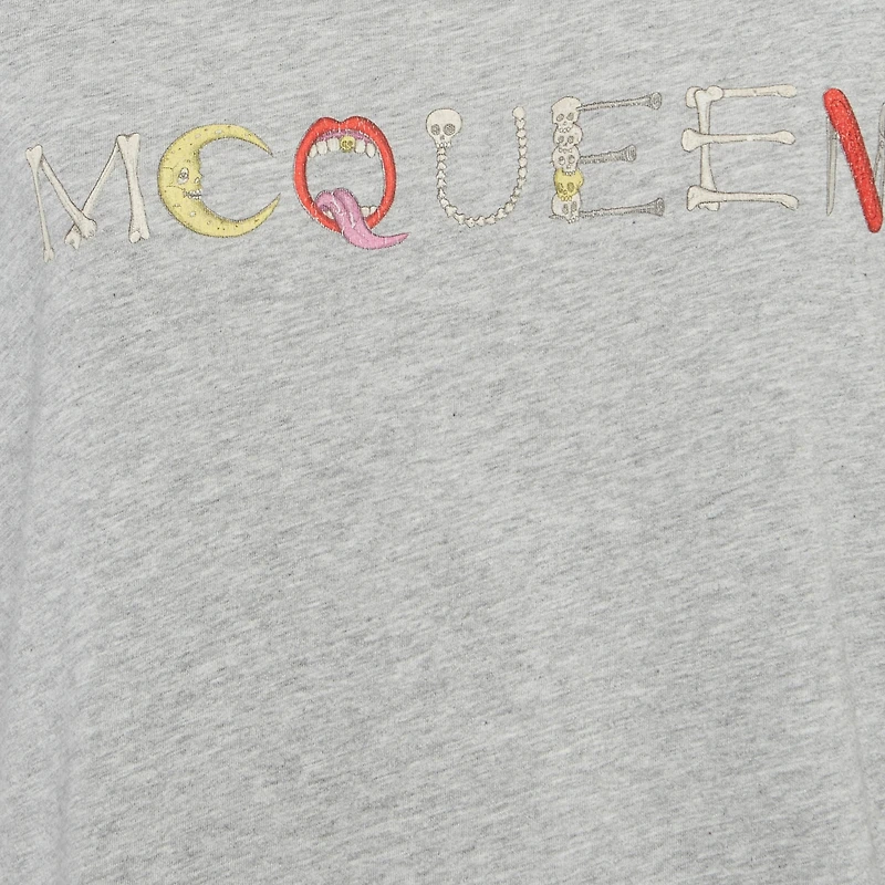 Pre-Owned Alexander Mcqueen Women's Graphic Print Crew Neck T-Shirt
