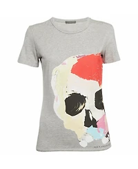 Pre-Owned Alexander Mcqueen Women's Graphic Jersey Print T-Shirt
