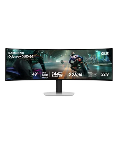 Samsung 49-in Odyssey Qd-oled G9 (G91SD) Dual Qhd Curved Gaming Computer Monitor