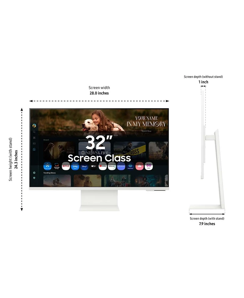 Samsung 32-in Smart Monitor M8 M80F 4K Samsung Vision Ai