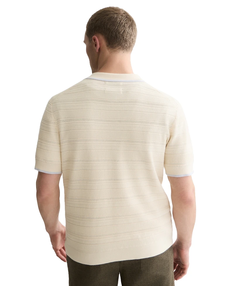 Scotch & Soda Men's Structured Knit Regular-Fit Polo Shirt