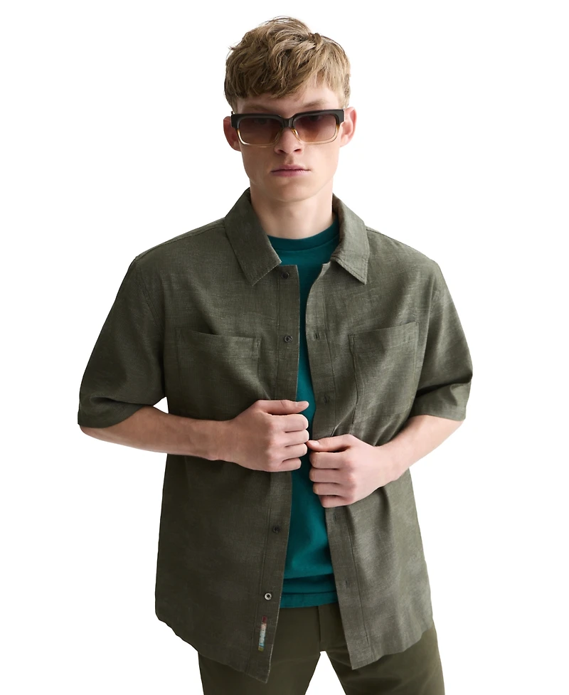 Scotch & Soda Men's Jacquard Short-Sleeve Shirt