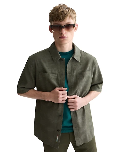Scotch & Soda Men's Jacquard Short-Sleeve Shirt