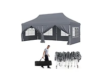 Boyel Living 10 x 20 Feet Pop up Canopy with 6 Sidewalls and Windows and Carrying Bag for Party Wedding Picnic