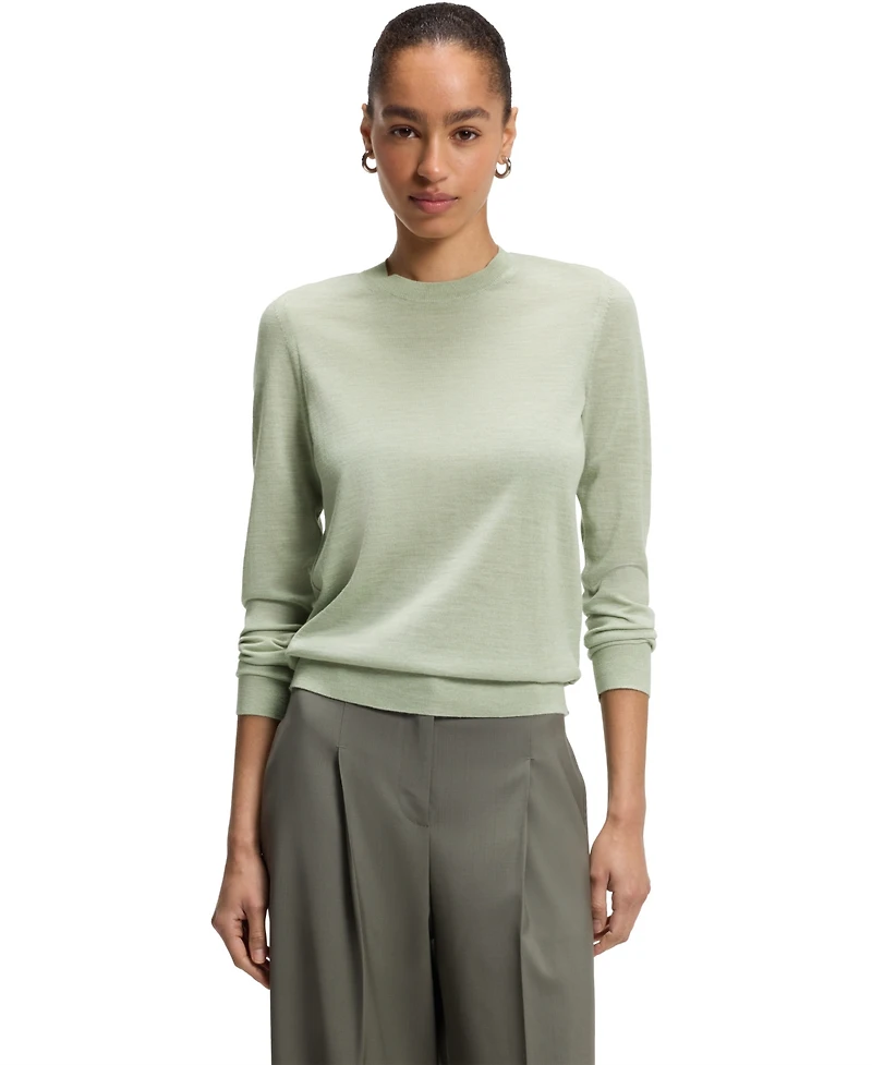 Boss by Hugo Women's Merino Wool Slim-Fit Sweater