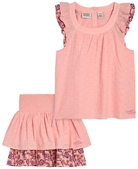 Scotch & Soda Toddler Girls' 2T-4T Sleeveless Top and Skirt, 2-Piece Set