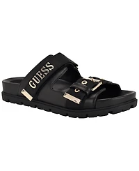Guess Women's Faxona Branded Slip-On Footbed Sandals