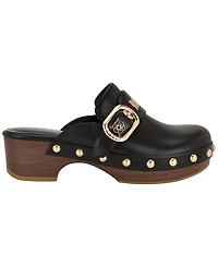 Guess Women's Grisee Platform Wood Bottom Heeled Clogs
