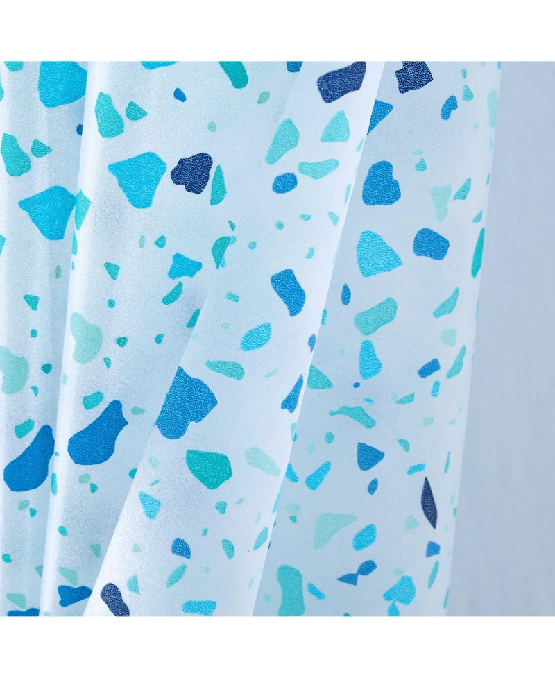 Rt Designers Collection 90GSM Peva Glit Printed Terrazzo Shower Curtain 70" x 72"