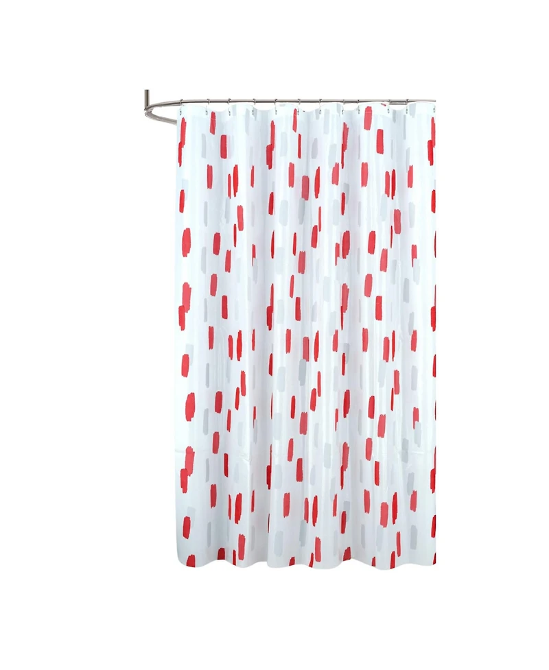Rt Designers Collection 90 Gsm Printed Peva Glit Brush Stroke Shower Curtain 70" x 72"