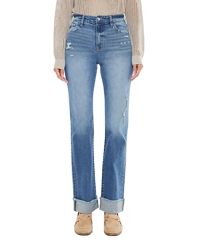 KanCan Essential Women's Trini High-Rise Straight-Leg Jeans