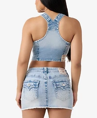 True Religion Women's Overall Denim Top