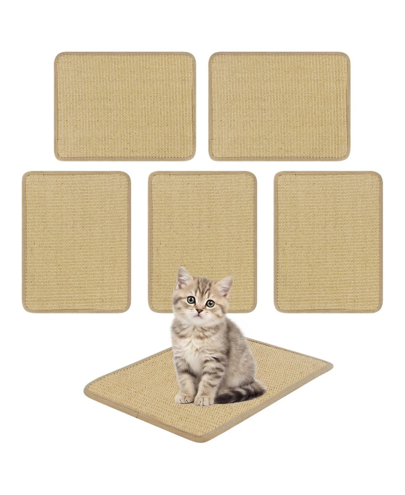 Cozito 16 x 12 in 6 Piece Cat Scratcher Mat Set with Sisal Pads