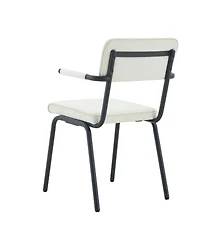 Streamdale Furniture Huggable Velvet Dining Chairs with Metal Legs, Set of 2
