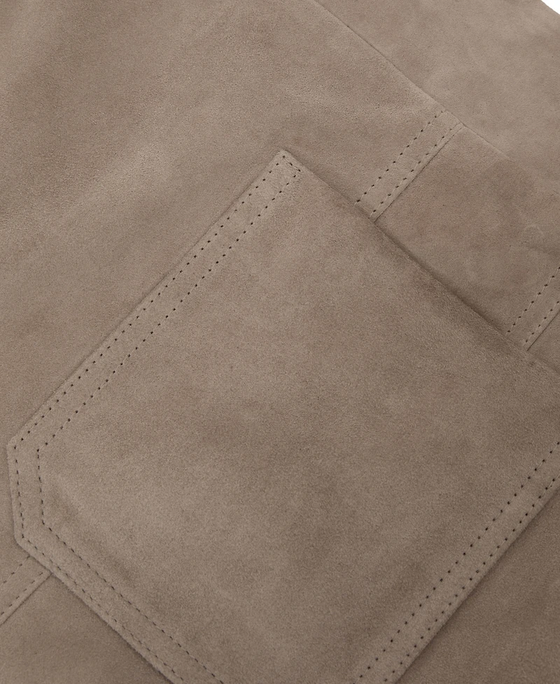 Reiss Women's Suede Patch-Pocket Mini Skirt
