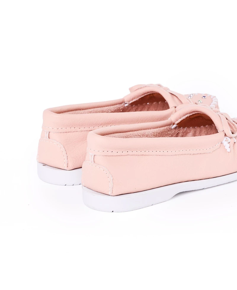 Minnetonka Women's Rhinestone Leather Moccasins