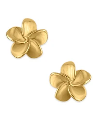 Macy's Polished Flower Stud Earrings in 10k Yellow Gold
