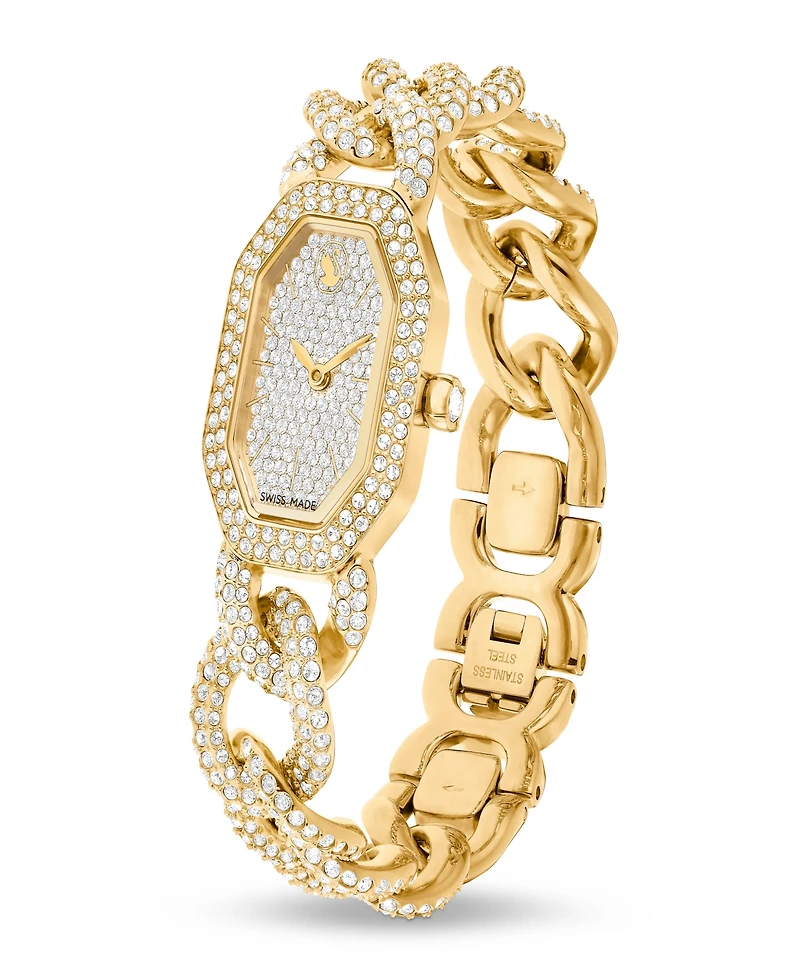 Swarovski Dextera Chain Swiss Crystal Bracelet Watch 44 x 20mm