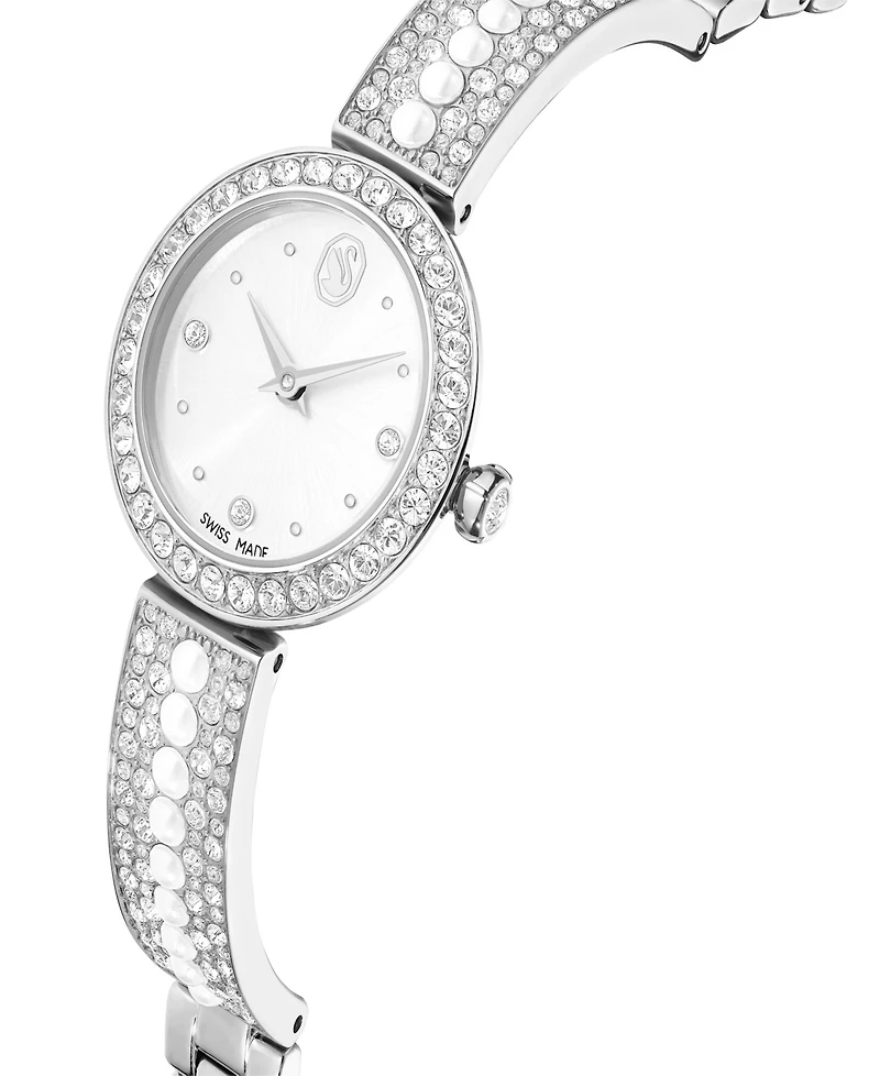 Swarovski Matrix Imitation Pearl Swiss Made Crystal Bangle Bracelet Watch 26 x 26mm
