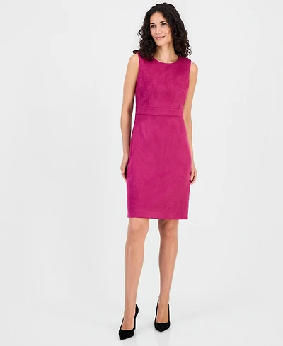 Kasper Women's Crewneck Scuba Sleeveless Sheath Dress