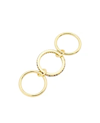 Unwritten Cubic Zirconia Gold-Tone Plated Multi Color Trio Stacked Ring