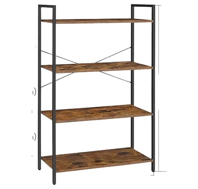 Slickblue Modern 4 Tier Tall Bookshelf Organizer Display Shelf Unit