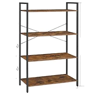 Slickblue Modern 4 Tier Tall Bookshelf Organizer Display Shelf Unit