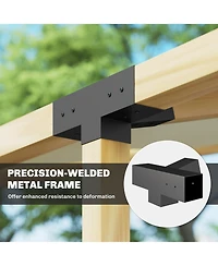 Outsunny Pergola Brackets, 15° Slanted Roof Pergola Bracket Kit