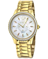 GV2 by Gevril Women's Siena Swiss Quartz Diamond Ip Stainless Steel Bracelet Watch