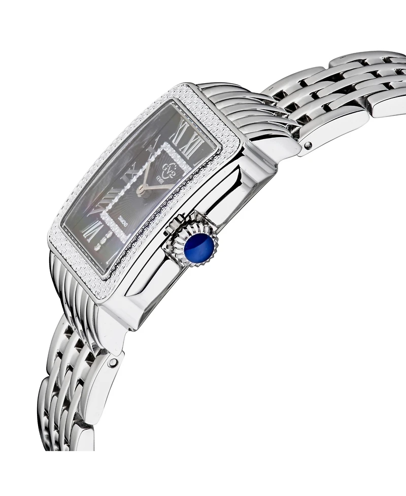 GV2 by Gevril Women's Padova Swiss Quartz Diamond Silver Stainless Steel Bracelet Watch