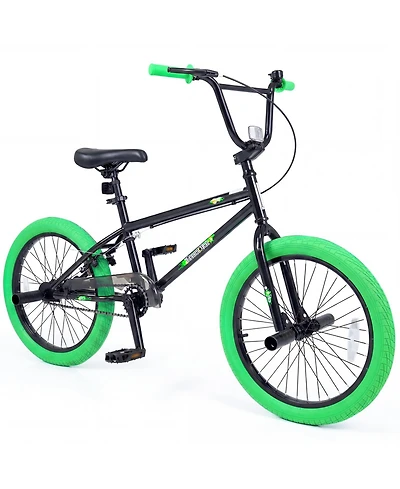 Costway Freestyle Bmx Bike, 20" Trick Bicycle with 360 Degree Steering, Adjustable Seat