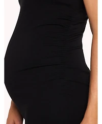 Motherhood Maternity Women's Sleeveless Side Ruched Midi Dress