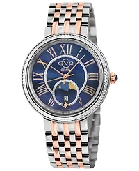 GV2 by Gevril Women's Genoa Swiss Quartz Diamond Two tone Iprg/Ss Stainless Steel Bracelet Watch