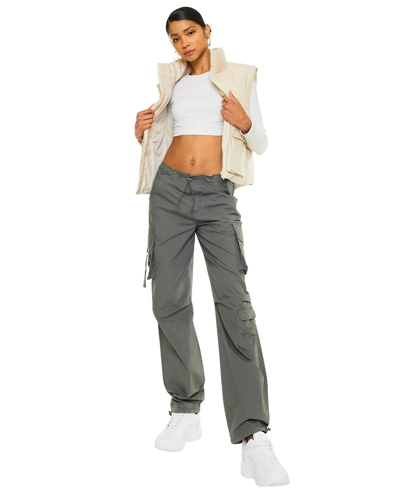 KanCan Women's Frida Cropped Puffer Vest