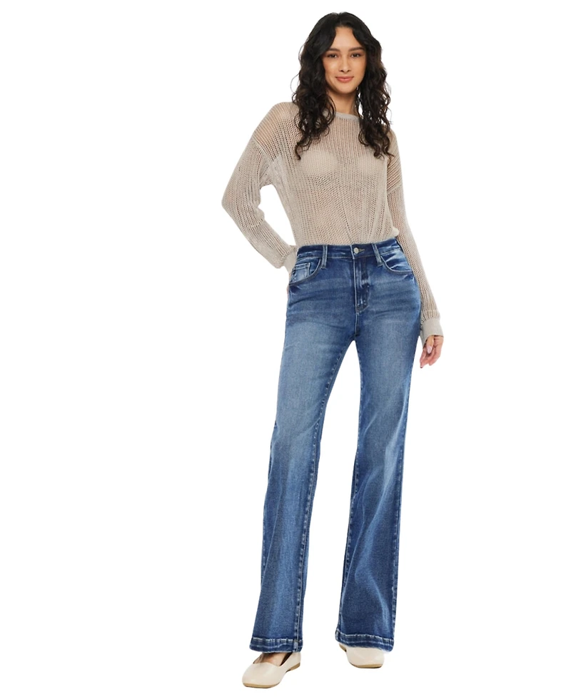 KanCan Essential Women's Avonlea High Rise Wide Flare Jeans