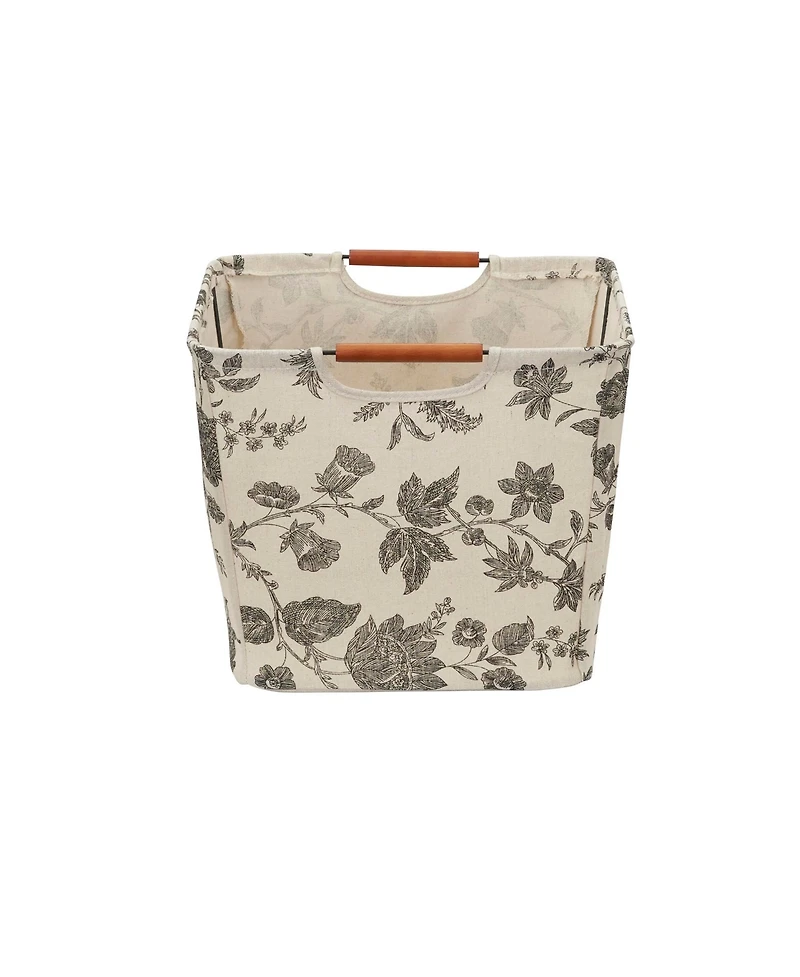 Household Essentials Tapered Storage Bin with Wood Handles
