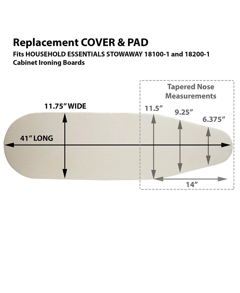 Household Essentials Stow Away Tabletop Ironing Board Cover