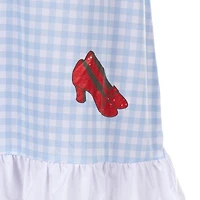 Wizard of Oz Girls Pajamas Dorothy Ruby Slippers Ruffle Cap-Sleeve Nightgown Loungewear