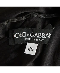 Pre-Owned Dolce & Gabbana Women's Lace Print Jersey Ruched Midi Dress