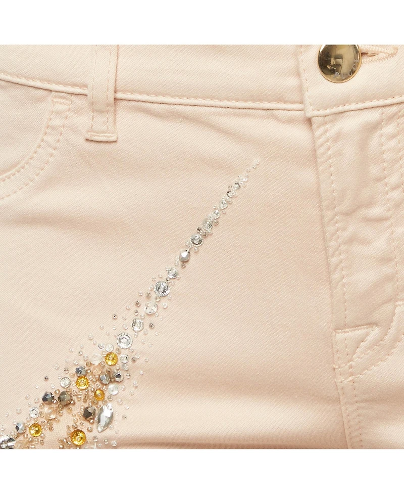 Pre-Owned Emilio Pucci Women's Cotton Embroidered Fitted Jeans